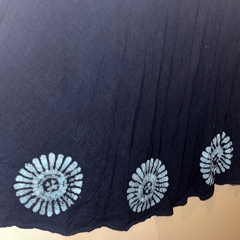 Asha bohemian tye dye dress in black and light blue with embroidery size Free - Picture 7 of 8